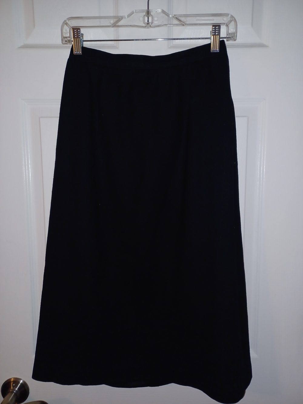 Sasson Classic Black A-Line Women's Skirt 100% Wool